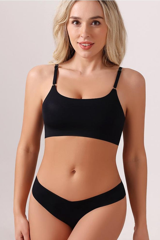 Women's Wireless Camisole Lingerie Set - Breathable Push-Up Bra with Seamless Design, Reduces Bust Appearance